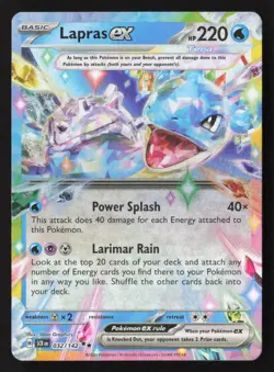 Lapras ex 32/142 Double Rare Stellar Crown Pokemon NM - Image 1