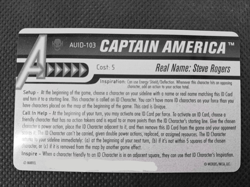 Marvel Heroclix Avengers Age of Ultron Captain America ID Card #AUID-103 - Image 2