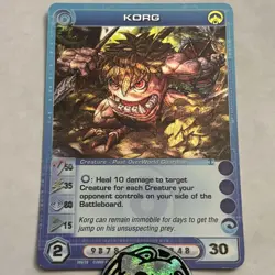 Chaotic Card Korg AU Rare Alliances Unravelled Overworld - MAX W Min Energy - Image 1