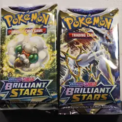 2 Pokemon TCG: Sword & Shield-Brilliant Stars Booster Pack (10 Cards Each) - Image 1