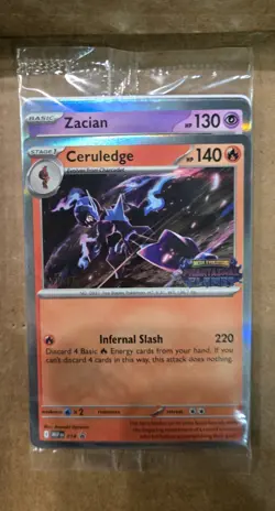 Pokemon Promo Pack- 4 Foil Cards Sealed Ceruledge, Flygon, Toxtricity. Zacian - Image 2