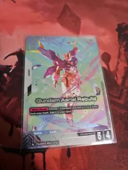 Gundam Aerial Rebuild LR+ GD01-067 Alt Art Foil Mint Gundam TCG Card Game - Image 1