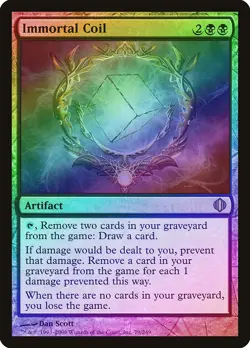 Immortal Coil FOIL Shards of Alara NM Artifact Black Rare MAGIC CARD ABUGames - Image 1