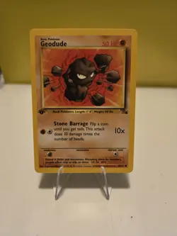 Geodude 47/62 Fossil 1st Edition Regular Pokemon Card - Image 1