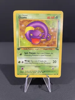 Pokemon Card 1ST EDITION Ekans Fossil 46/62 WotC Vintage 1999 NM - Image 1