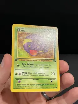 Pokemon Card 1ST EDITION Ekans Fossil 46/62 WotC Vintage 1999 NM - Image 4