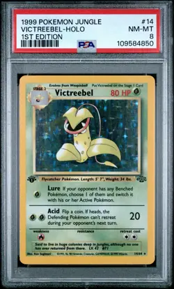 Victreebel 14/64 Jungle 1st Edition Holo 1999 Pokemon Card PSA 8 NM - MT - Image 1