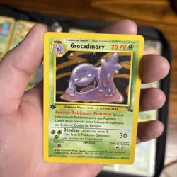 Pokemon TCG Muk 13/62 Holo Rare Fossil Card 1st Edition - Image 3