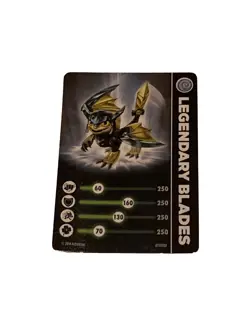 Legendary Blades Skylanders Trap Team Stat Card Only - Image 1