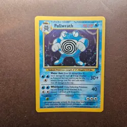 Poliwrath 15/130 Pokemon Base Set 2 Holo Rare Card - MP - Image 1