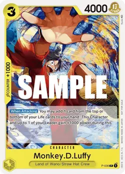 Monkey.D.Luffy - P-036 - One Piece Card Game - Promo - Image 1