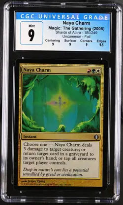 NAYA CHARM Shards of Alara Foil U CGC 9 Q+ MTG [Nostalgium] - Image 1