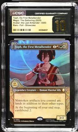TOPH, THE FIRST METALBENDER Avatar TLA Showcase Foil CGC Pristine 10 MTG - Image 1