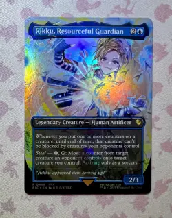 Rikku, Resourceful Guardian 468 Borderless Chocobo Track Foil MTG Final Fantasy - Image 1