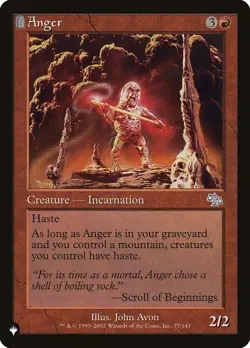 Anger 1x MtG Mystery Booster List MB1 SP/NM - Image 1
