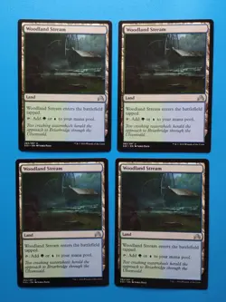 MTG 4x Woodland Stream x4 LP Shadows Over Innistrad Magic Playset - Image 1