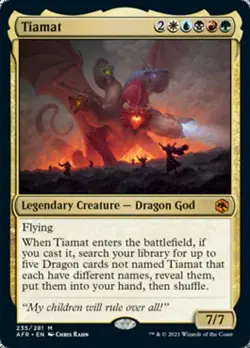 1x Tiamat - Foil NM-Mint, English Adventures in the Forgotten Realms MTG Magic - Image 1