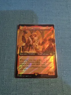 MTG LOTR Gloin Dwarf Emissary 💥SURGE FOIL EXTENDED ART 💥#771 Lord Rings Magic - Image 1