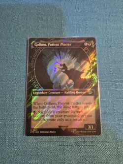MTG LOTR Gollum Patient Plotter 💥SURGE FOIL SHOWCASE 💥#801 Lord Rings - Image 1