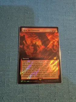 MTG LOTR Hew the Entwood 💥SURGE FOIL EXTENDED ART 💥#772 Lord Rings Magic - Image 1
