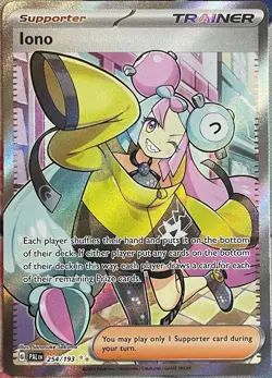 Iono Full Art Ultra Rare - 254/193 - Paldea Evolved Pokemon 2023 - Image 1