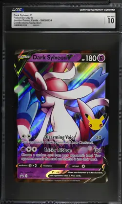 CGC 10 Dark Sylveon Jumbo 2021 Pokemon Celebrations SWSH134 Black Star Promo psa - Image 1