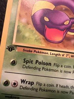 T1 Ekans 46/62 1st Edition Fossil Pokemon Vintage 1999 WoTC TCG - Image 2
