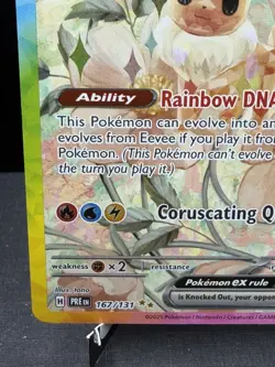 Pokemon TCG SV Prismatic Evolutions Eevee EX 167/131 Special Illustration Rare - Image 5