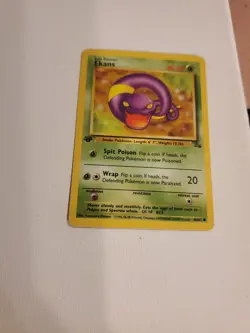 1st Edition Ekans 46/62 Common - Pokemon TCG WOTC Fossil - LP-NM - Image 1