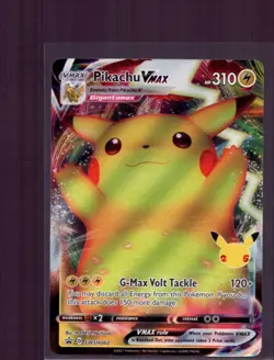 2021 Pokemon Pikachu VMAX Full Art Black Star Promo SWSH062 - Celebrations - Image 1