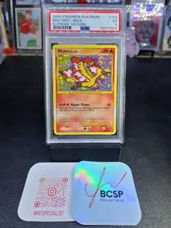 2009 Pokemon Platinum MOLTRES 149/147 Holo Supreme Victors PSA 6 - Image 3