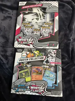 Pokemon TCG White Flare Binder & Black Bolt / White Flare Poster Collection - Image 1