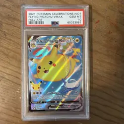 2021 Pokemon SWSH Celebrations Flying Pikachu VM #007/025 PSA 10 - Image 1