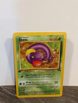 Ekans 1st Edition Fossil 46 1999 Pokemon TCG NM-Mint First - Image 1