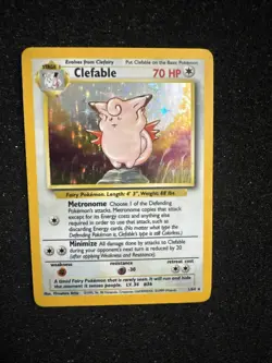 Pokemon TCG Clefable Holo Rare Base Set 2 LP 1/64 - Image 1