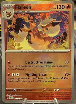 Pokemon TCG - Flareon (Master Ball Pattern) - SV: Prismatic Evolutions (PRE) - Image 1