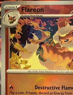 Pokemon TCG - Flareon (Master Ball Pattern) - SV: Prismatic Evolutions (PRE) - Image 3