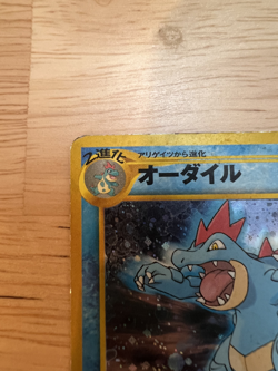 Pokemon Feraligatr 160 Holo Rare Neo Genesis Japanese SWIRL - Image 2
