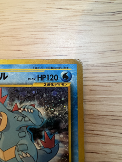 Pokemon Feraligatr 160 Holo Rare Neo Genesis Japanese SWIRL - Image 3