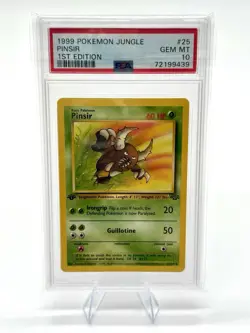 1999 POKEMON JUNGLE PINSIR 1ST EDITION #25 PSA 10! - Image 1
