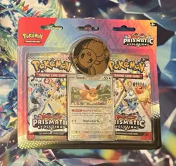 Pokemon Prismatic Evolutions Scarlet & Violet 2 Pack Blister Eevee (Sealed) - Image 1