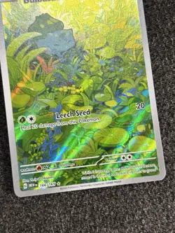 Pokemon TCG Bulbasaur 166/165 Scarlet & Violet 151 Illustration Rare 2023 NM - Image 3