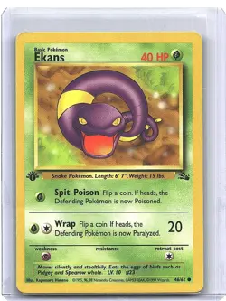 Pokemon TCG Ekans Fossil 46/62 1st Edition Common | NM FAST SHIP - Image 1