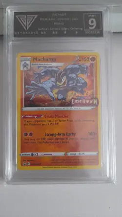 Pokemon Lost Origin Pre-Release Machamp Promo GET GRADED MINT 9 - Image 1