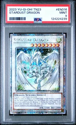 2023 YU-GI-OH! TN23-25TH ANV TIN: DUELING HEROES #EN016 STARDUST DRAGON PSA 9 - Image 1