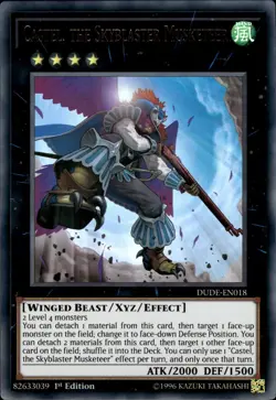 Castel, The Skyblaster Musketeer - Ultra Rare 1st Edition DUDE-EN018 MP YuGiOh - Image 1