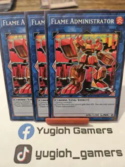 Yu-Gi-Oh Flame Administrator X3 EXFO 1st Edition Common Light Played - Image 1