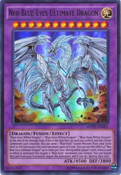 Yugioh! LP Neo Blue-Eyes Ultimate Dragon - MVP1-EN001 - Ultra Rare - Unlimited E - Image 1