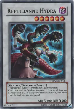 Yugioh Reptilianne Hydra SOVR-EN042 Super Rare LP - Image 1