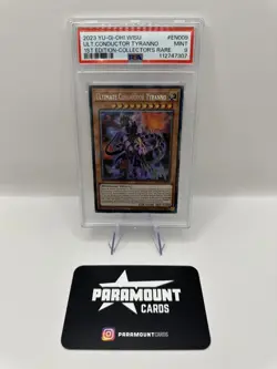 Yugioh Ultimate Conductor Tyranno WISU-EN009 Collector’s Rare 1st Edition PSA 9 - Image 3